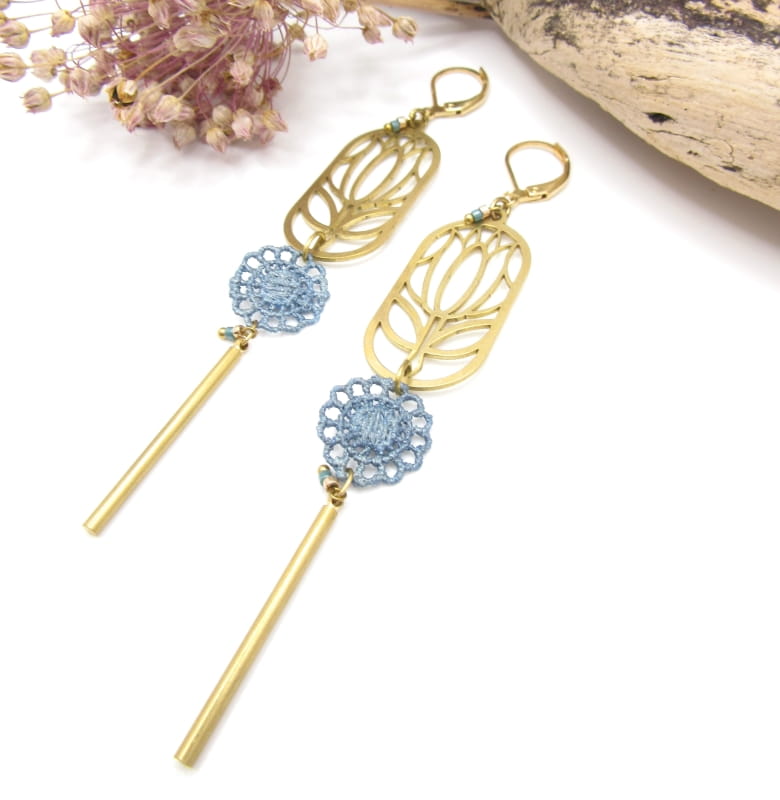 Boucles-dentelle-artisanal-bleu jean 01
