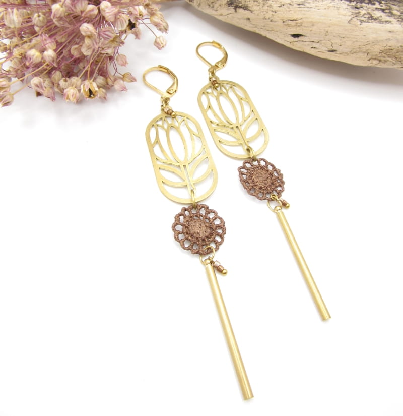 Boucles-dentelle-artisanal-marron 02